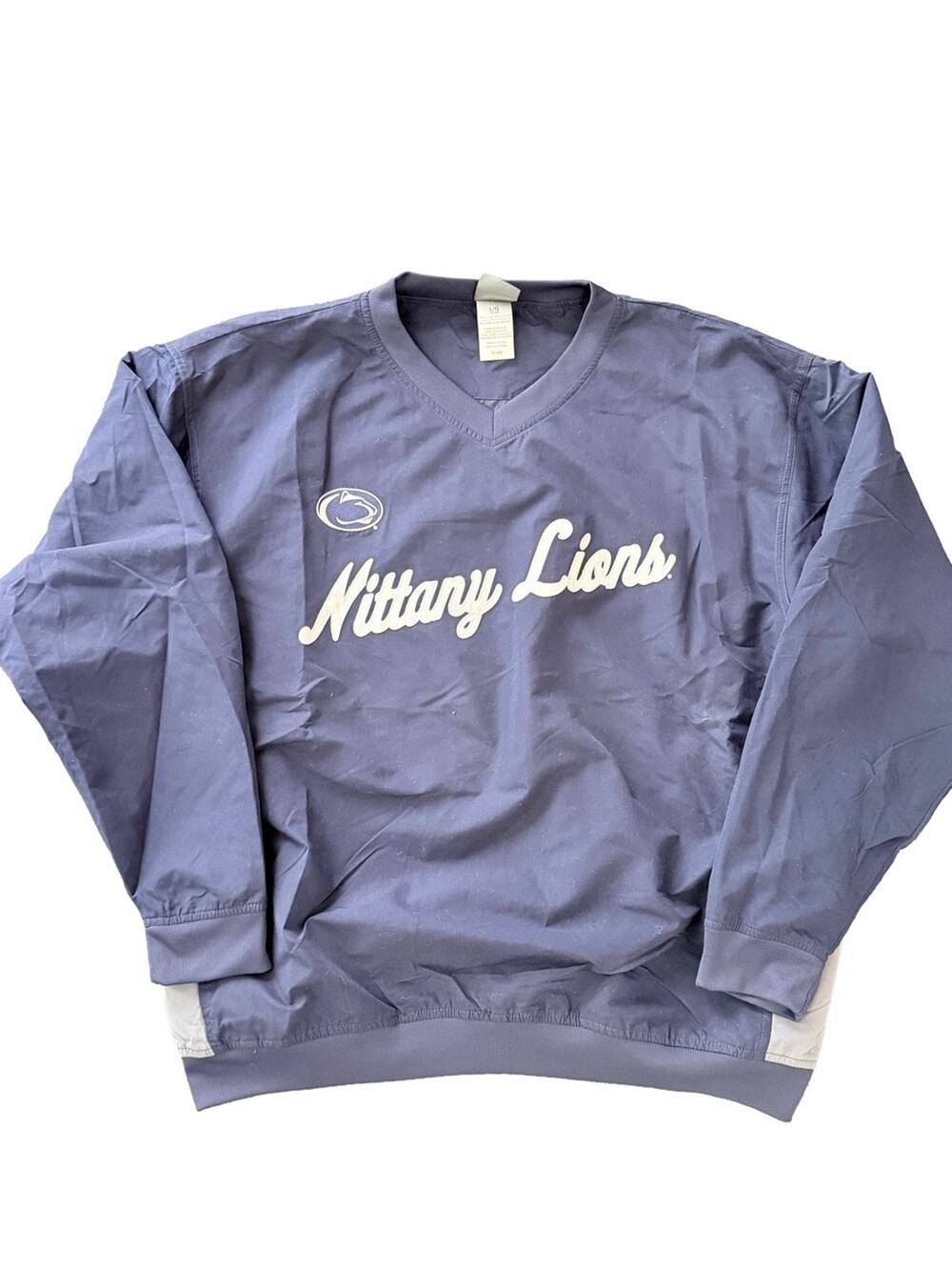 Y2K VTG Penn State Nittany Lions Windbreaker Tracksuit Pull Over Sweater large